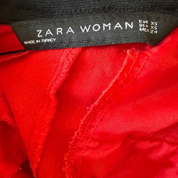 Zara Bright Orange Pants - Picture 3 of 4